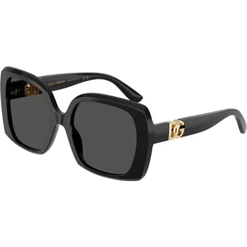 Stilvolle Sonnenbrille Dg4475 Schwarz , Damen, Größe: 56 MM - Dolce & Gabbana - Modalova