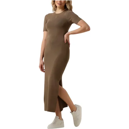 Brielle Midi Kleid in Taupe , Damen, Größe: M - Gestuz - Modalova