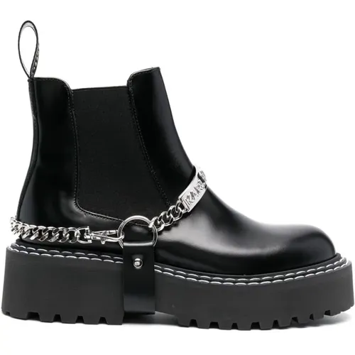 Patrol II k-chain booties , Damen, Größe: 41 EU - Karl Lagerfeld - Modalova