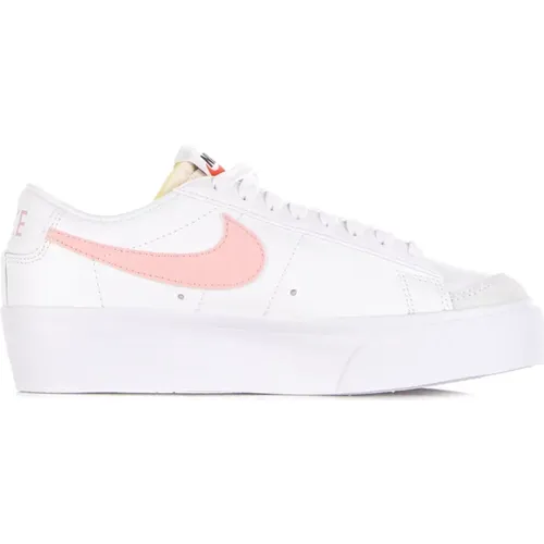 Niedriger Plateau-Sneaker Weiß/Rosa , Damen, Größe: 40 EU - Nike - Modalova