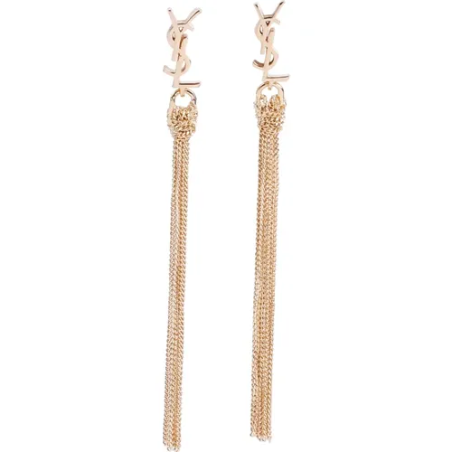 Pompons Chains Earrings , female, Sizes: ONE SIZE - Saint Laurent - Modalova