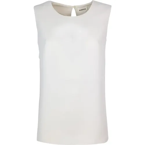 Deep Neck Sleeveless Shirt , female, Sizes: M - P.a.r.o.s.h. - Modalova