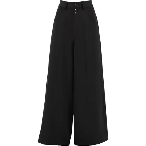 Wide Trousers, Maxi Pocket Fluid Pants , female, Sizes: S - Maison Margiela - Modalova