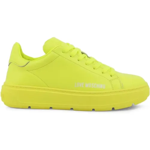 Frühjahr/Sommer Damen Leder Sneakers , Damen, Größe: 36 EU - Love Moschino - Modalova