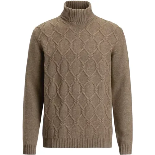 Beiger Rollkragenpullover Struktur - Oscar Jacobson - Modalova