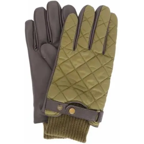 Gepolsterte Lederhandschuhe Grün Braun - Barbour - Modalova