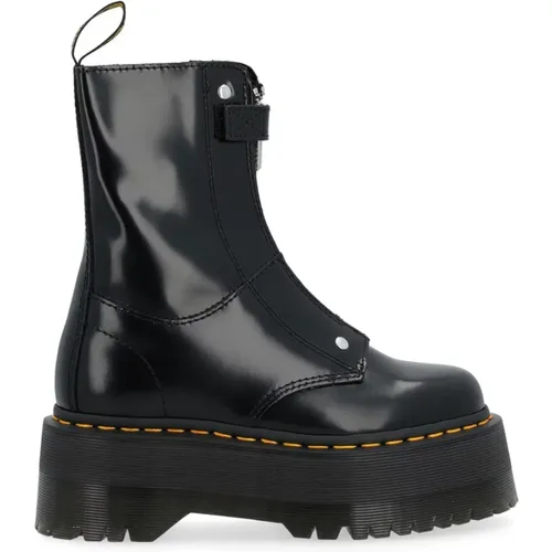 Leather Jetta Max Boots with Front Zip , female, Sizes: 8 UK - Dr. Martens - Modalova