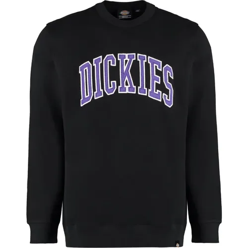 Baumwoll-Rundhals-Sweatshirt Gerippte Abschlüsse , Herren, Größe: XS - Dickies - Modalova