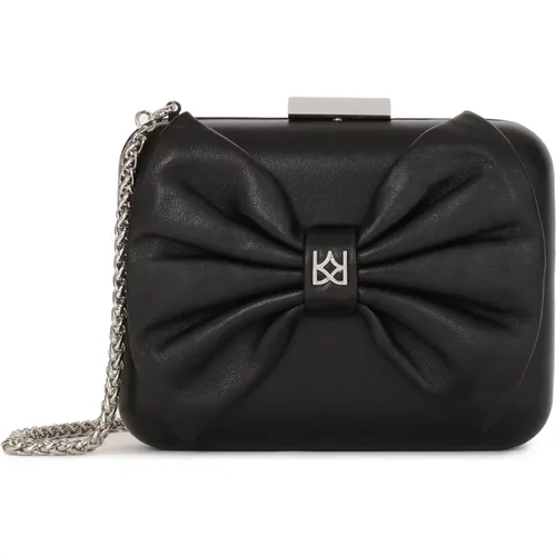 Kleine schwarze Clutch-Tasche mit Verzierung - Kazar - Modalova