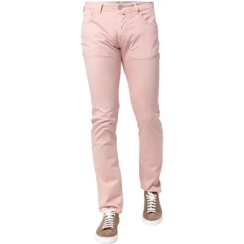 Rosa Baumwoll Skinny Jeans , Herren, Größe: W34 - Jacob Cohën - Modalova