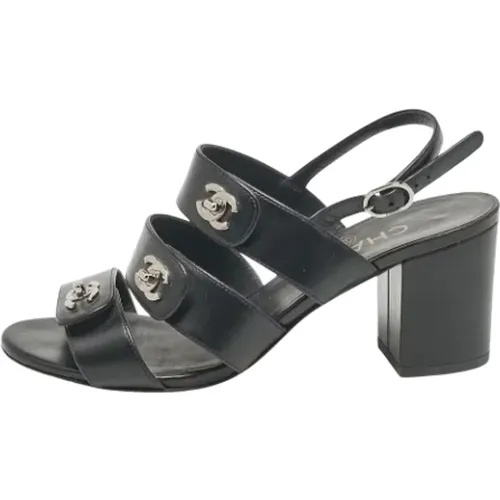 Pre-owned Leather sandals , female, Sizes: 4 UK - Chanel Vintage - Modalova