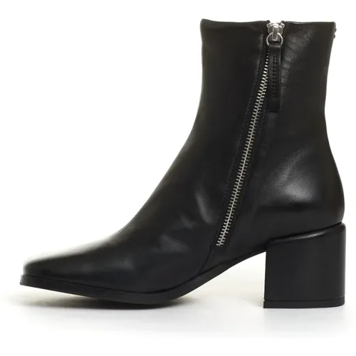 Leather Ankle Boots , female, Sizes: 4 1/2 UK, 5 1/2 UK, 3 1/2 UK, 3 UK, 7 UK, 4 UK - Halmanera - Modalova