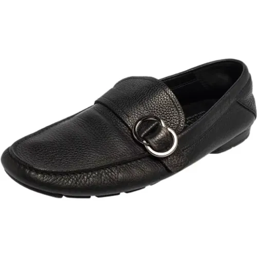 Pre-owned Leather flats , male, Sizes: 9 1/2 UK - Versace Pre-owned - Modalova