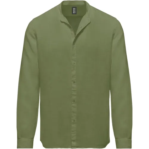 Mandarin Collar Linen Shirt Summer Style , male, Sizes: XL, L, 2XL, 3XL - BomBoogie - Modalova