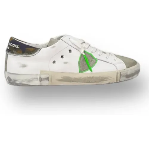 Leather Low Top Sneakers , male, Sizes: 8 UK, 7 UK, 9 UK, 11 UK, 6 UK - Philippe Model - Modalova