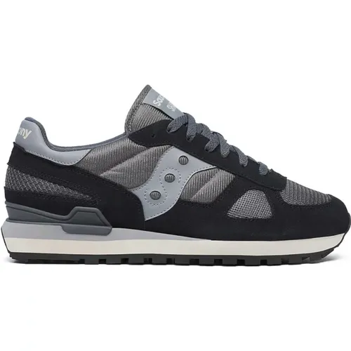 Shadow Sneaker Dark Grey/Blue , male, Sizes: 12 UK, 7 1/2 UK, 6 1/2 UK, 7 UK, 11 UK, 9 UK, 10 UK, 8 UK, 8 1/2 UK, 6 UK - Saucony - Modalova