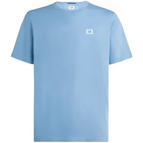 Einfarbiges T-Shirt mit kurzen Ärmeln , Herren, Größe: L - C.P. Company - Modalova