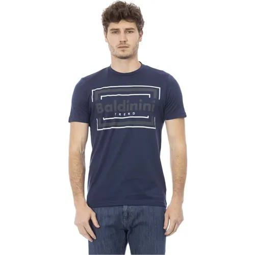 Trend T-shirt mit Logo-Muster , Herren, Größe: XL - Baldinini - Modalova