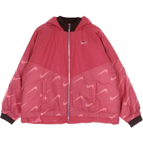 Icon Clash Down Jacket /Bronze , female, Sizes: S, M, XS, L - Nike - Modalova