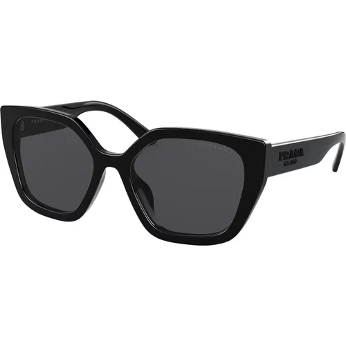 Polarisierte Sonnenbrille Schwarz Polar Grey , Damen, Größe: 52 MM - Prada - Modalova