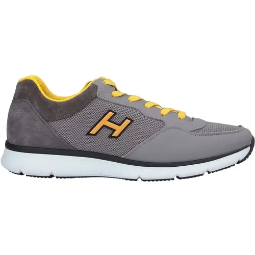 H254 H Flock Sneakers , male, Sizes: 6 1/2 UK - Hogan - Modalova