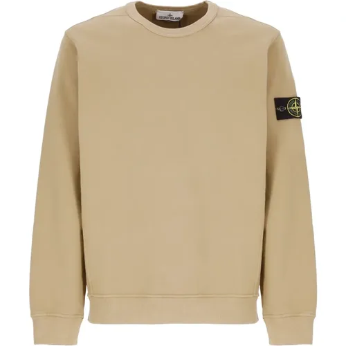 Cotton Sweatshirt with Logo Patch , male, Sizes: XL - Stone Island - Modalova