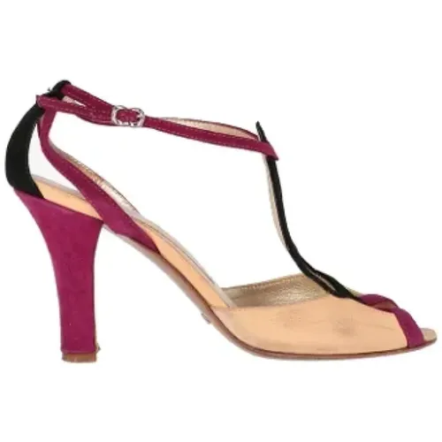 Pre-owned Leather sandals , female, Sizes: 4 UK - Armani Pre-owned - Modalova