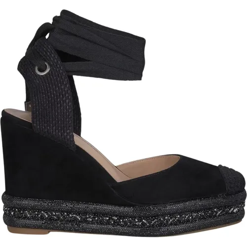 Glitter Wedge Sandal , female, Sizes: 7 UK, 4 UK, 5 UK, 6 UK, 9 UK, 8 UK, 3 UK - Alma en Pena - Modalova