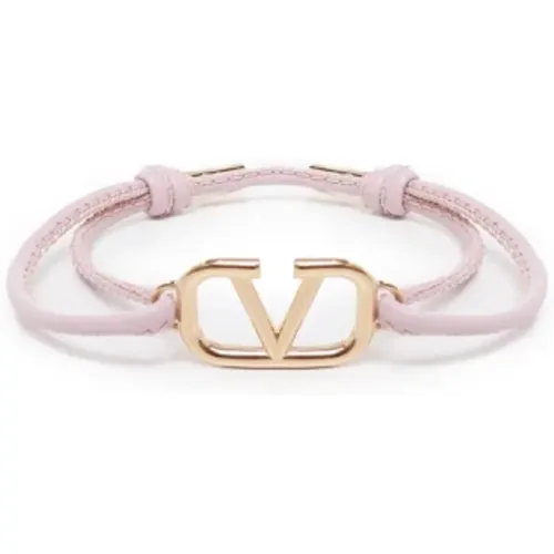 Pale Pink Fabric Bracelet Made in Italy , female, Sizes: ONE SIZE - Valentino Garavani - Modalova