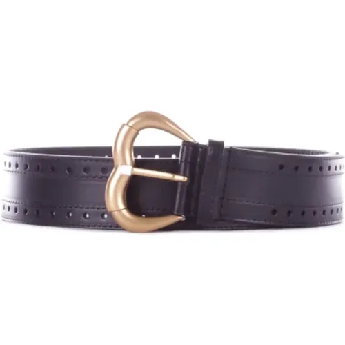 Leather Belt with Logo Buckle , female, Sizes: S, L, M, XS - pinko - Modalova