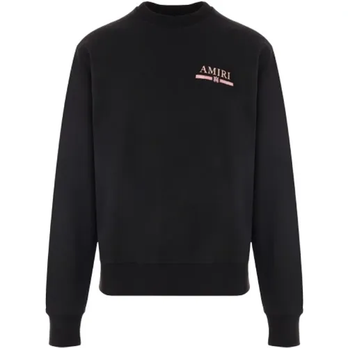 Cotton Jersey Sweater Watercolor Bar , male, Sizes: M, L, S, XL - Amiri - Modalova