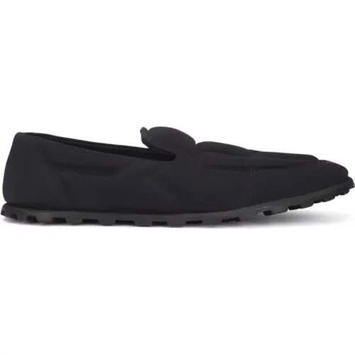 Schwarze flache Schuhe mit 3D-Effekt , Herren, Größe: 41 1/2 EU - Dolce & Gabbana - Modalova
