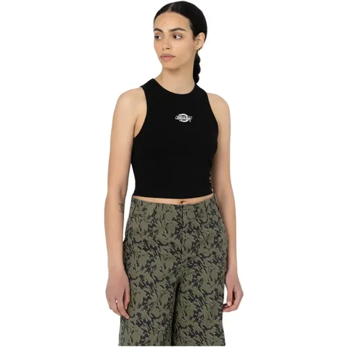 Schwarzes Crop Top Powers , Damen, Größe: M - Dickies - Modalova