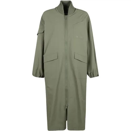 Seersucker Shell Coat , female, Sizes: 2XS/XS, S/M - Ganni - Modalova