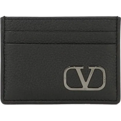 V Logo Type Card Holder , male, Sizes: ONE SIZE - Valentino Garavani - Modalova