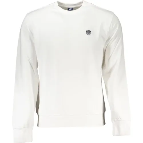 Gebürstetes Baumwollsweatshirt mit Applikation Logo , Herren, Größe: 2XL - North Sails - Modalova