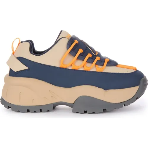 Chunky Vintage Trainers Navy Orange , female, Sizes: 11 UK, 10 UK, 8 UK, 6 UK, 9 UK, 5 UK, 7 UK, 3 UK, 4 UK - Acupuncture - Modalova