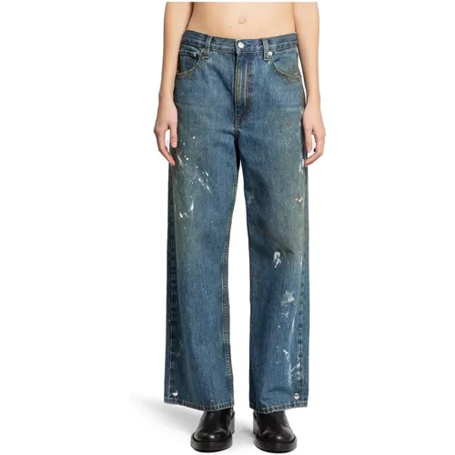 Weite Bein Cropped Jeans , Damen, Größe: W27 - Helmut Lang - Modalova