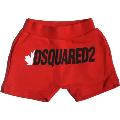 Rote Kinder Bermuda Shorts Slip-On - Dsquared2 - Modalova