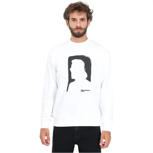 Portrait-Print Crewneck Sweatshirt - Karl Lagerfeld - Modalova