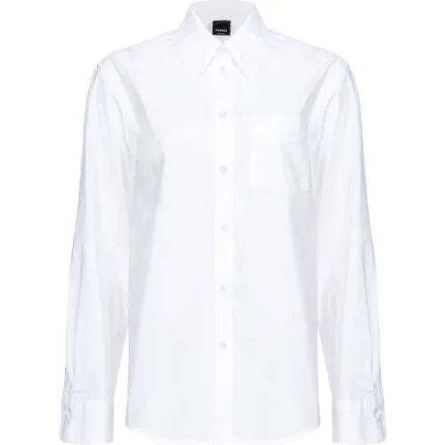 Weiße Blusen für Frauen , Damen, Größe: M - pinko - Modalova