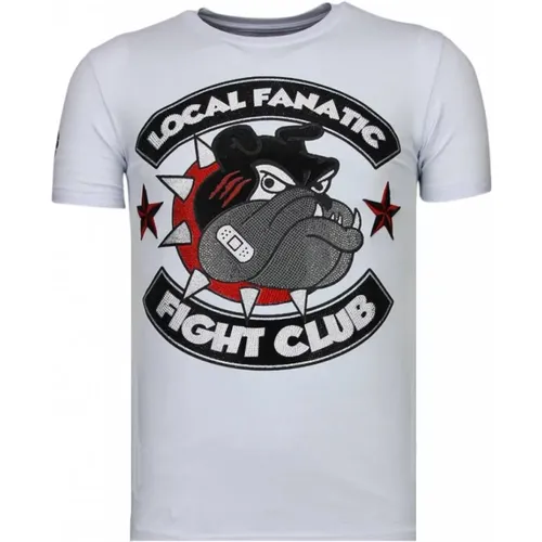 Fight Club Spike Rhinestone - Herren T-Shirt - 13-6230W - Local Fanatic - Modalova