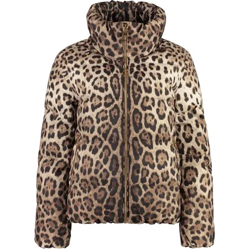 Leopardenmuster Kurze Daunenjacke - Dolce & Gabbana - Modalova