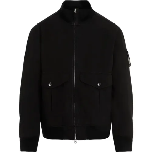 Schwarze Jacke für Männer Aw24 - Stone Island - Modalova