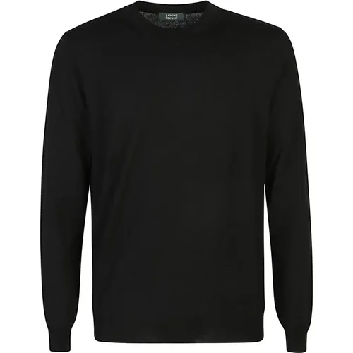 Crew Neck Long Sleeve Sweater , male, Sizes: 2XL - Zanone - Modalova