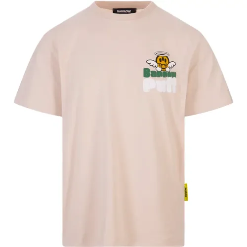 Graphic Print Dove Cotton T-shirt , male, Sizes: S, XL, M, L - Barrow - Modalova