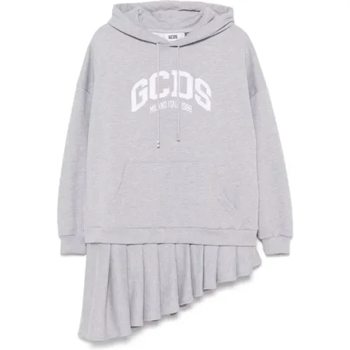 Graues Lounge Logo Hoodie Minikleid , Damen, Größe: S - GCDS - Modalova