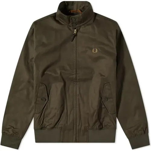 Wachste Cotton Harrington Jacke - Fred Perry - Modalova