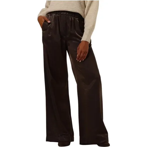 Bronze Metallic Wide Leg Pants - By-Bar - Modalova