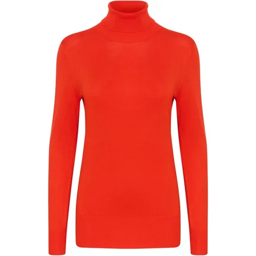 Roll Neck Knit Fiery , female, Sizes: XL, 2XL, M, XS, L, S - Kaffe - Modalova